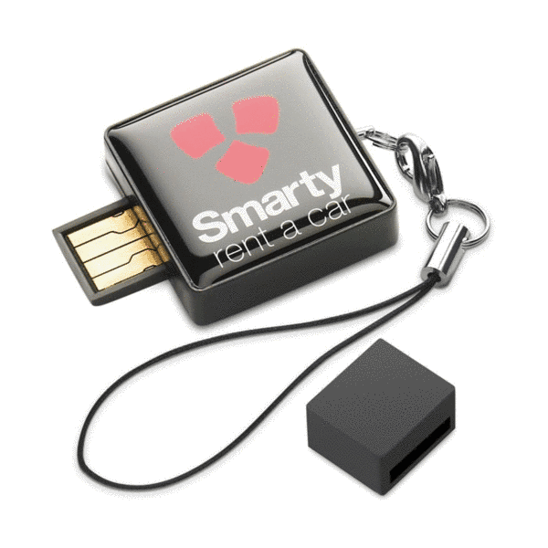 Mini USB flash disk s pryskyřicovou samolepkou