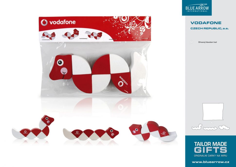 Blue Arrow reklamní předměty reference Vodafone