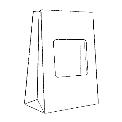 Papírový sáček s oknem
